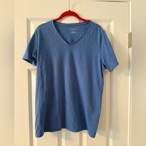 Talbots | Blue V Neck Short Sleeve  Plus Size Top | Size 1X